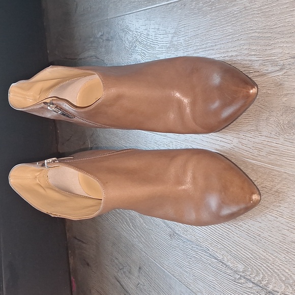 ✨️ Enzo Angiolini Brown Leather Ankle Booties. 4" Stiletto heels. 9M. - Picture 3 of 16